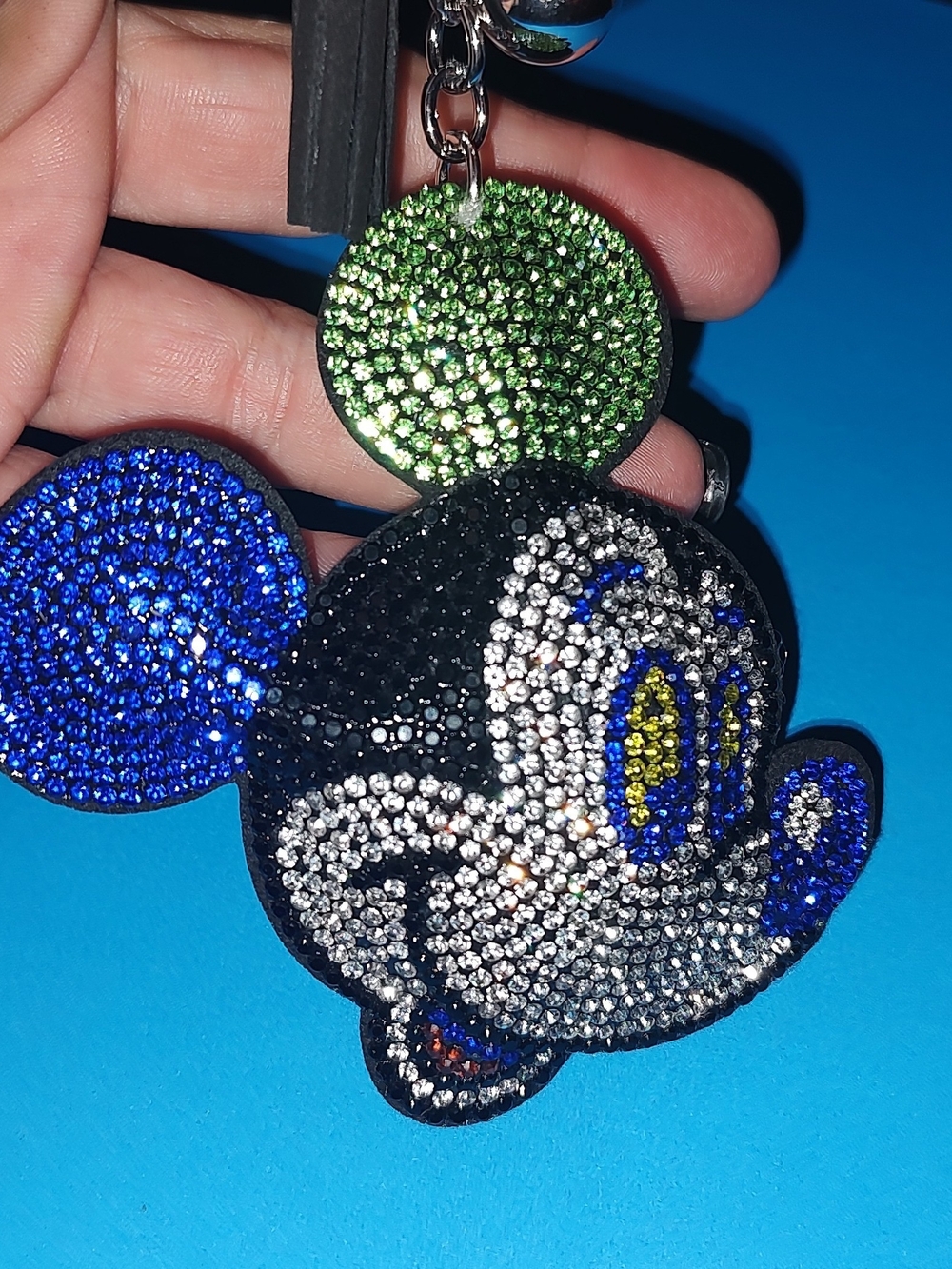 New! Rhinestone Mickey Mouse Keychain - Picture 2 of 3